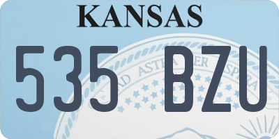 KS license plate 535BZU