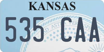 KS license plate 535CAA