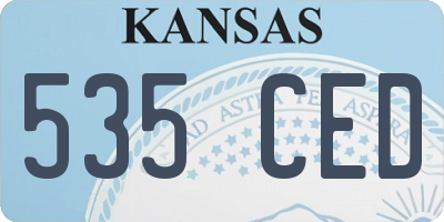 KS license plate 535CED
