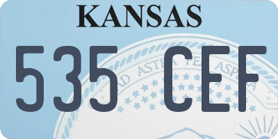 KS license plate 535CEF