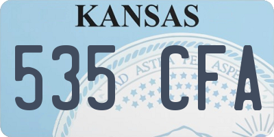 KS license plate 535CFA