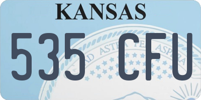KS license plate 535CFU