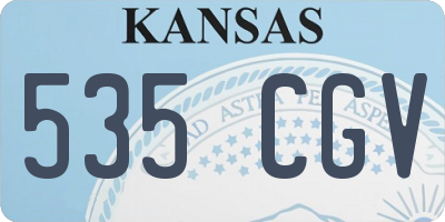 KS license plate 535CGV