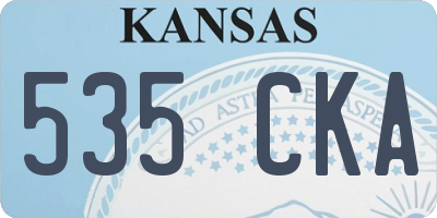 KS license plate 535CKA