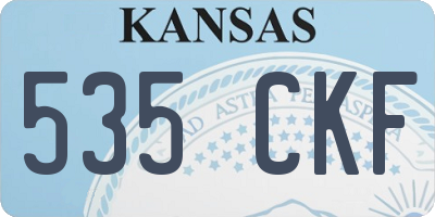 KS license plate 535CKF