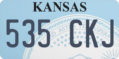 KS license plate 535CKJ