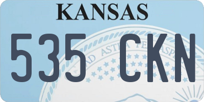 KS license plate 535CKN