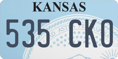 KS license plate 535CKO