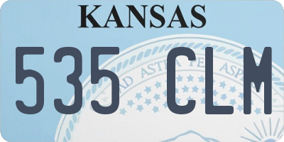 KS license plate 535CLM