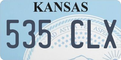 KS license plate 535CLX
