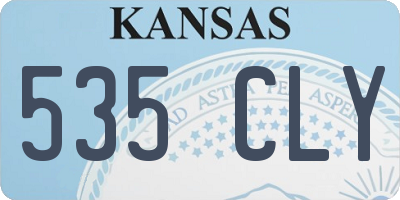 KS license plate 535CLY