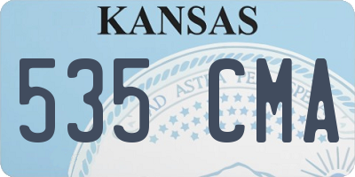KS license plate 535CMA