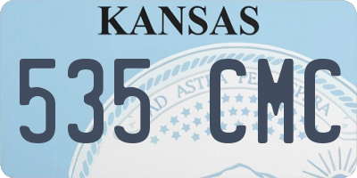 KS license plate 535CMC