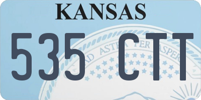 KS license plate 535CTT
