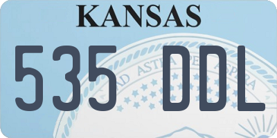 KS license plate 535DDL