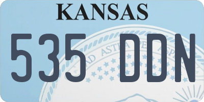 KS license plate 535DDN