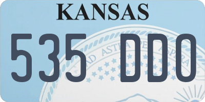 KS license plate 535DDO