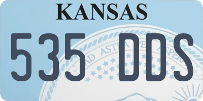 KS license plate 535DDS