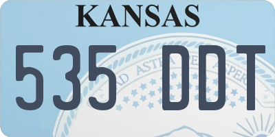 KS license plate 535DDT