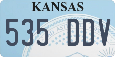 KS license plate 535DDV