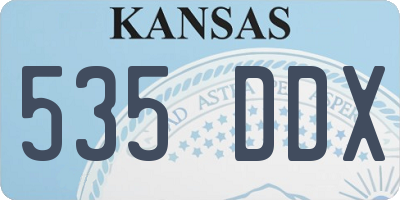KS license plate 535DDX