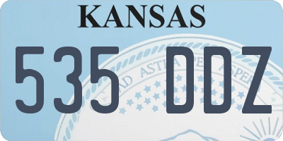 KS license plate 535DDZ