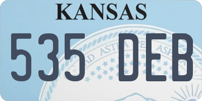 KS license plate 535DEB