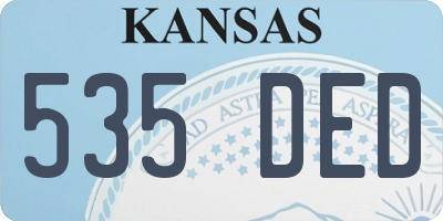 KS license plate 535DED