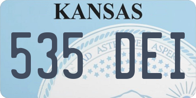 KS license plate 535DEI
