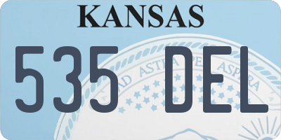 KS license plate 535DEL