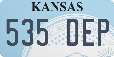KS license plate 535DEP