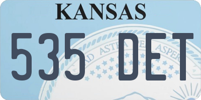 KS license plate 535DET