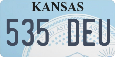 KS license plate 535DEU