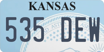 KS license plate 535DEW