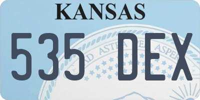 KS license plate 535DEX