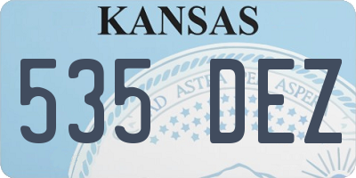 KS license plate 535DEZ