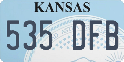 KS license plate 535DFB