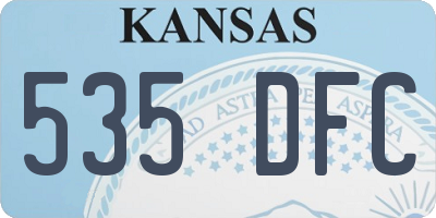 KS license plate 535DFC