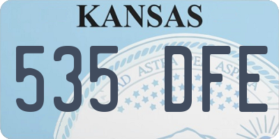 KS license plate 535DFE