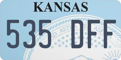 KS license plate 535DFF