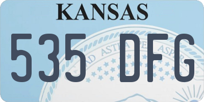 KS license plate 535DFG