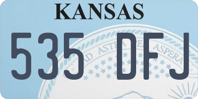 KS license plate 535DFJ