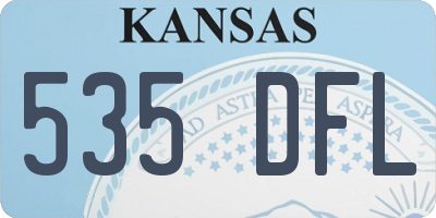 KS license plate 535DFL