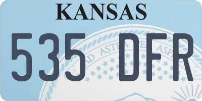 KS license plate 535DFR
