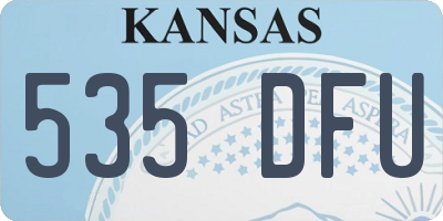 KS license plate 535DFU