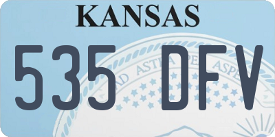 KS license plate 535DFV