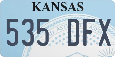 KS license plate 535DFX