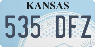 KS license plate 535DFZ