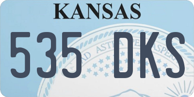KS license plate 535DKS