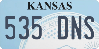 KS license plate 535DNS